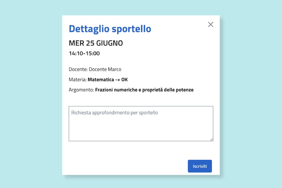 Funzionalita Richiesta approfondimenti