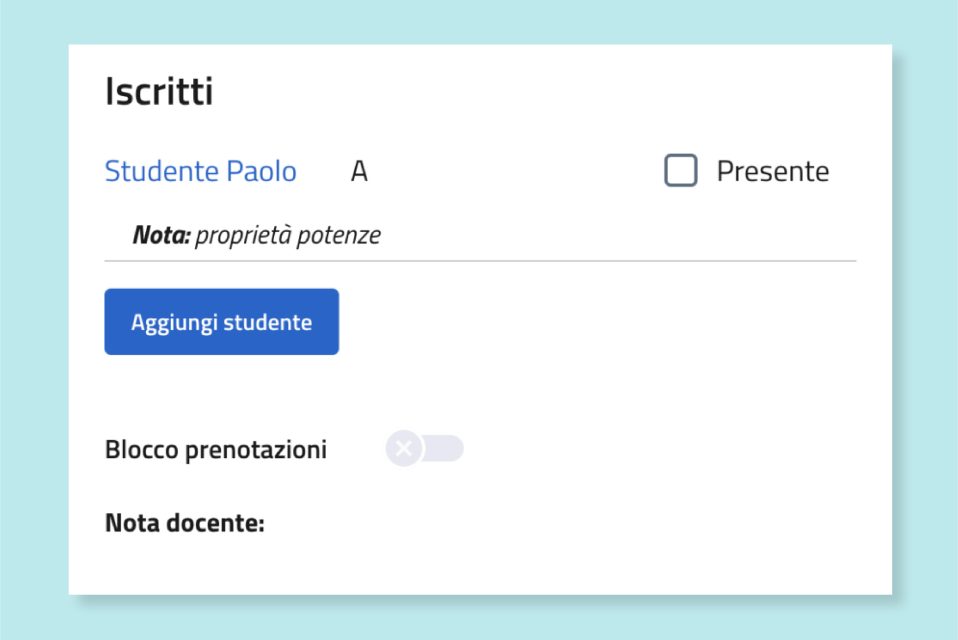Funzionalita Gestione prenotazioni